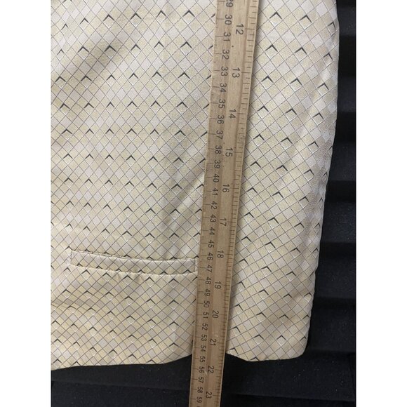 Moda Formal Wear Suit Vest Size Adult Large Mens Button light Yellow White - Picture 6 of 11